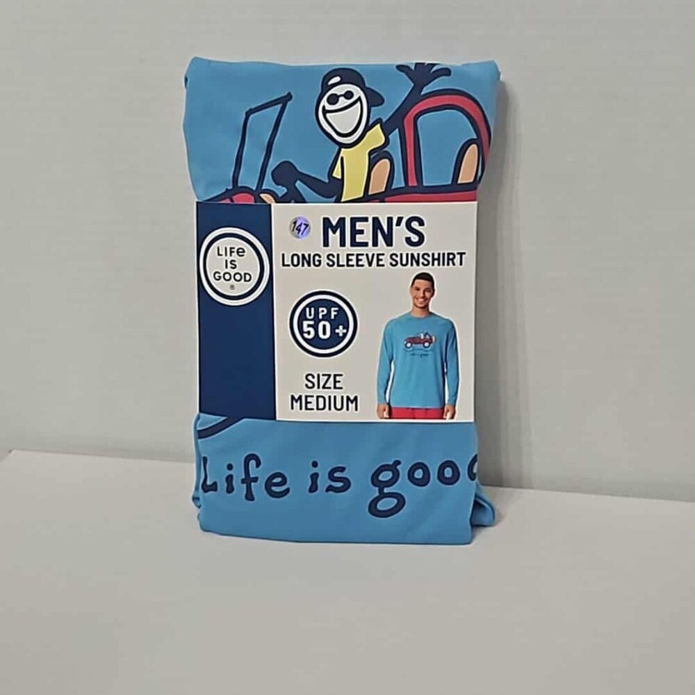 Life Is Good Sun Shirt UPF 50+ Long Sleeve Nwt